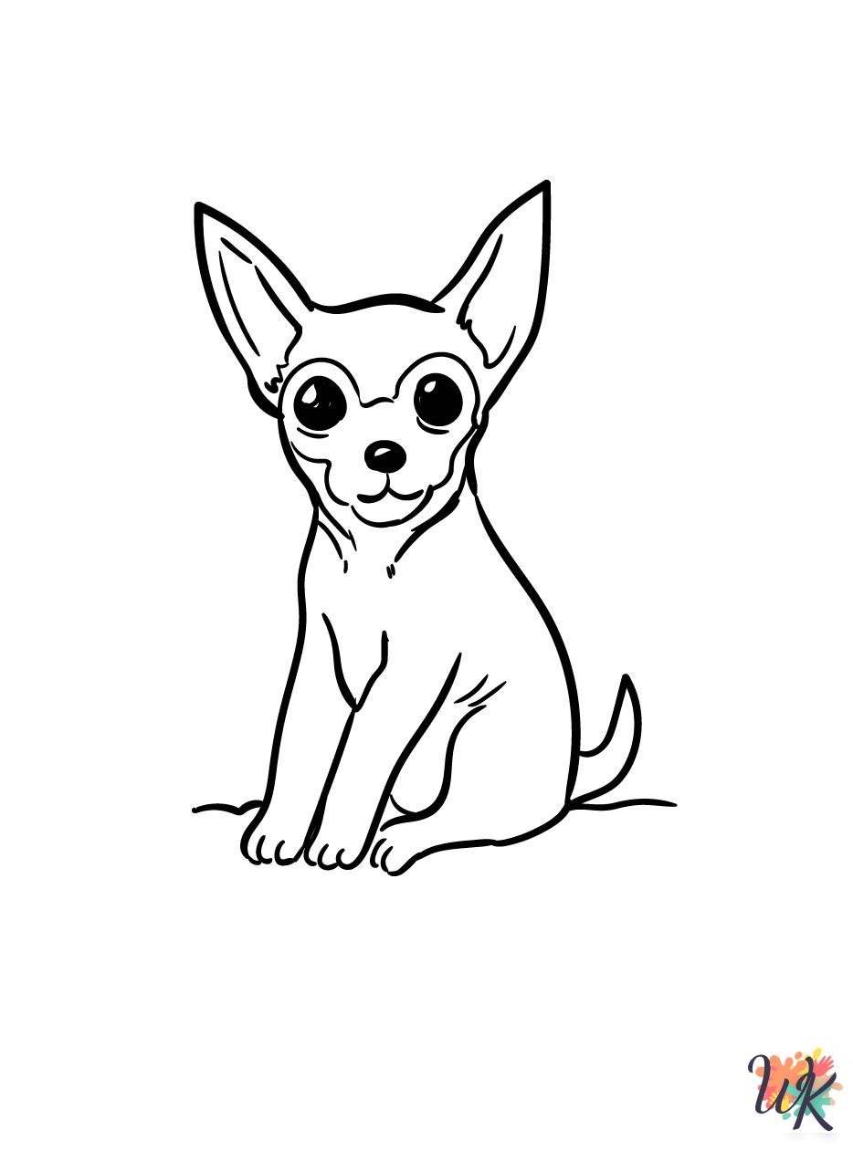 grinch cute Chihuahua coloring pages