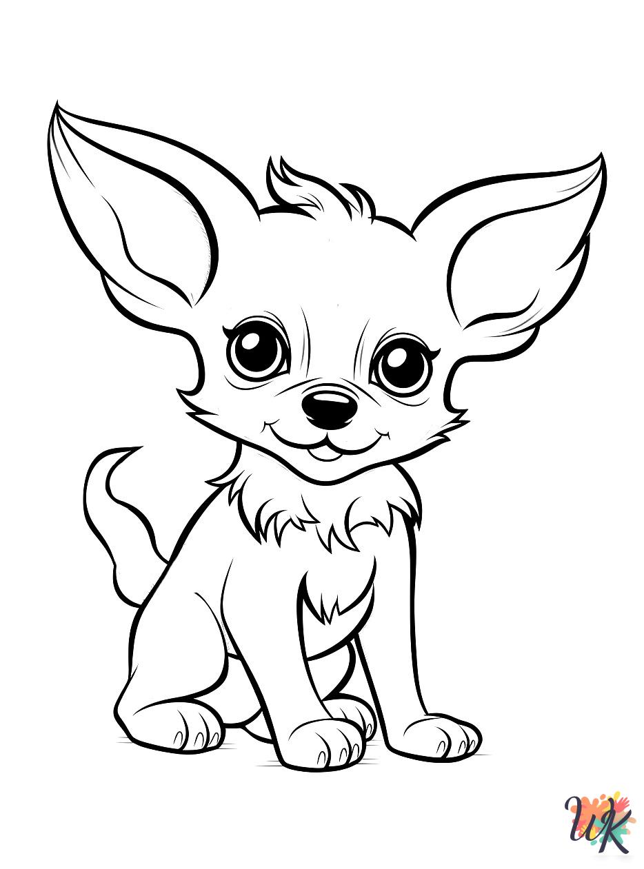 preschool Chihuahua coloring pages