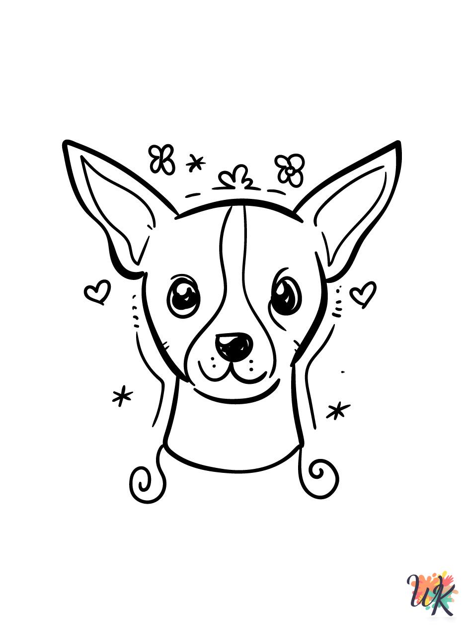 preschool Chihuahua coloring pages 2