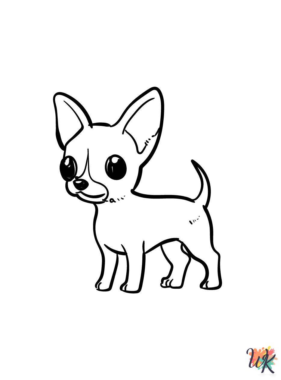 detailed Chihuahua coloring pages