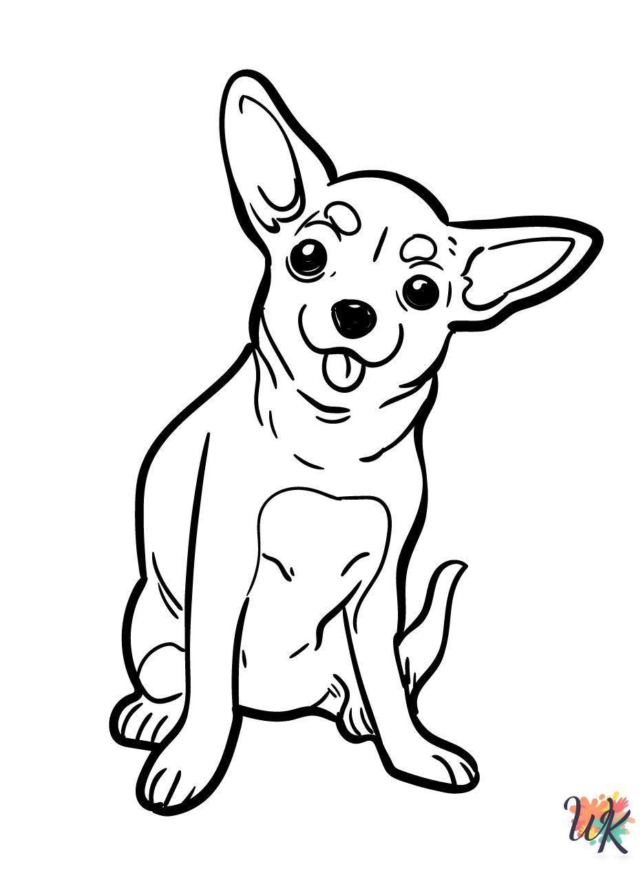 Chihuahua coloring pages for adults