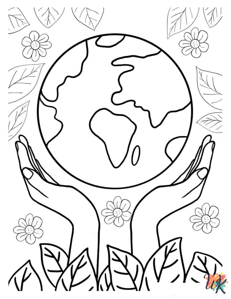 Earth coloring pages printable free