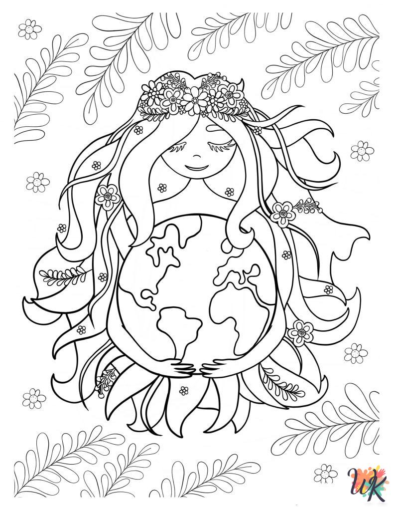 old-fashioned Earth coloring pages
