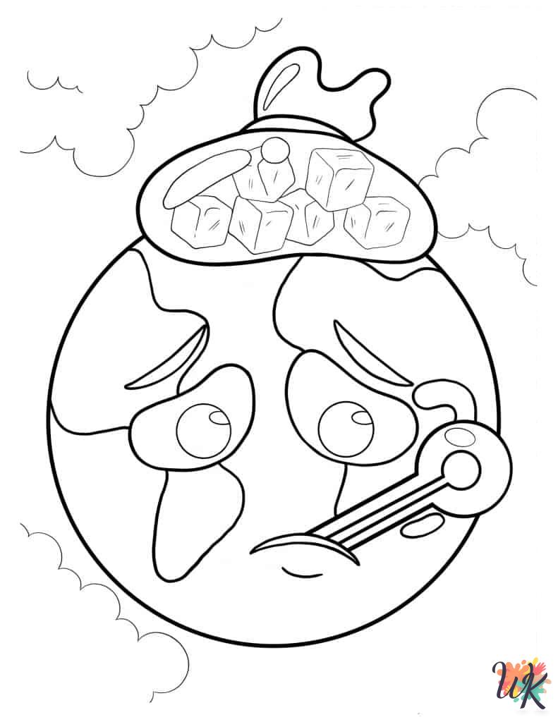 Earth printable coloring pages