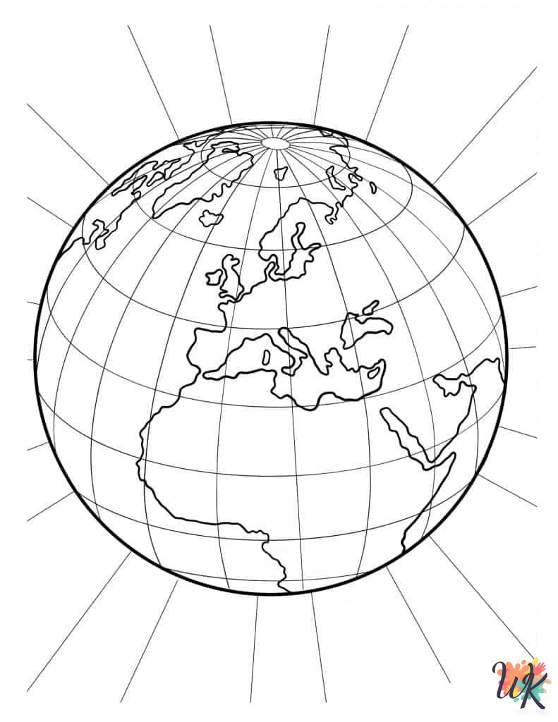 Earth coloring pages for preschoolers 1