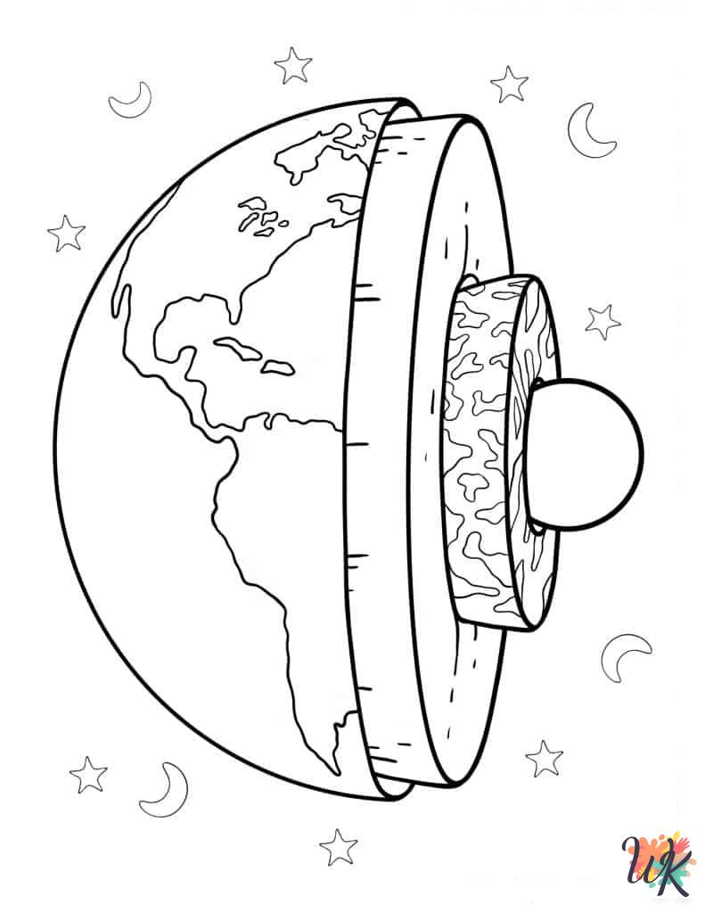 Earth coloring pages to print
