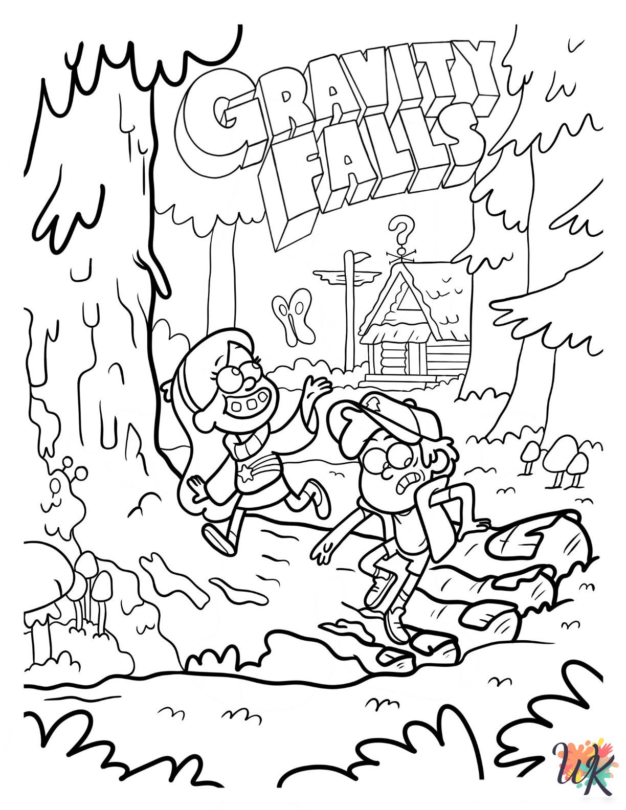 hard Gravity Falls coloring pages