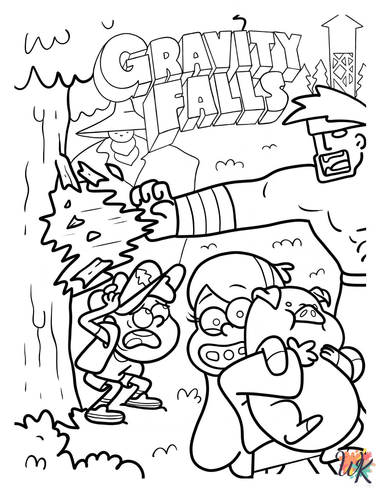 adult Gravity Falls coloring pages