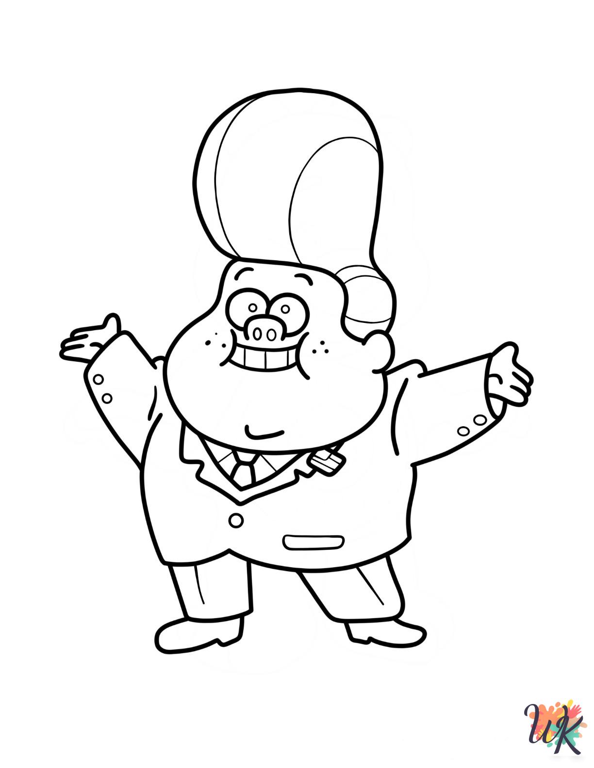 easy Gravity Falls coloring pages