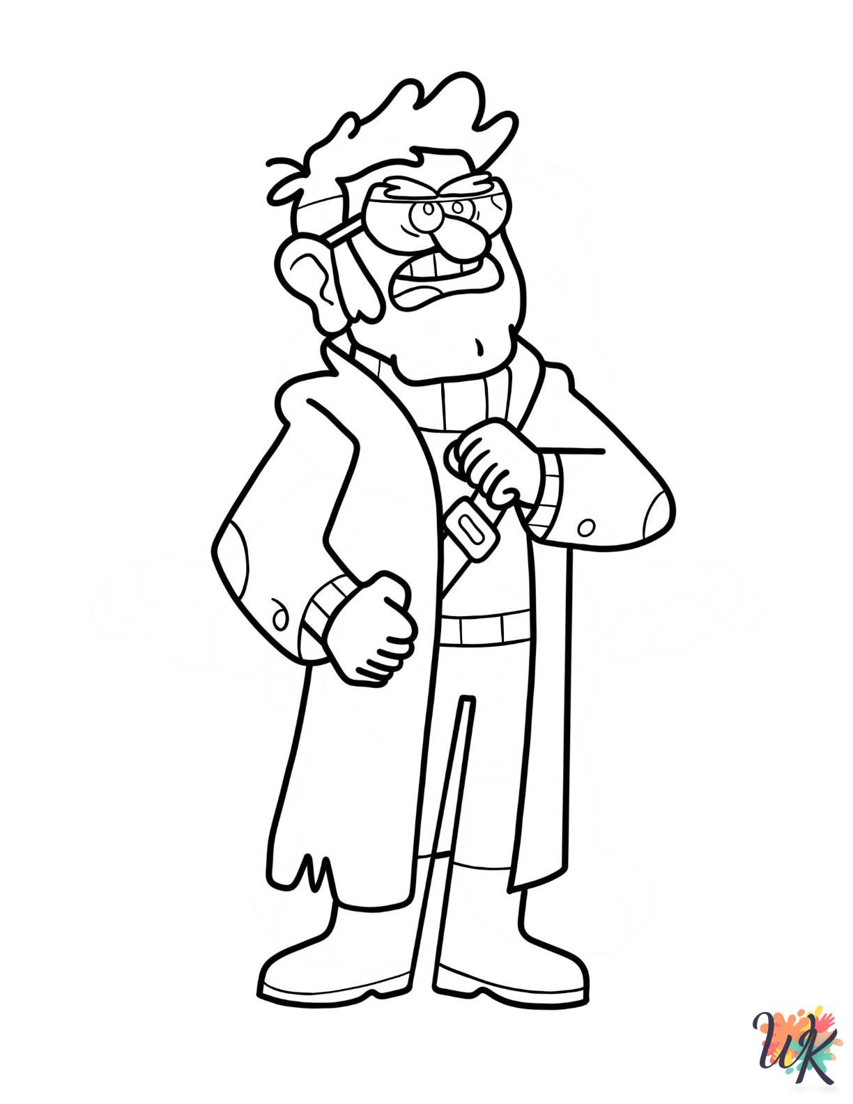 Gravity Falls coloring pages for adults