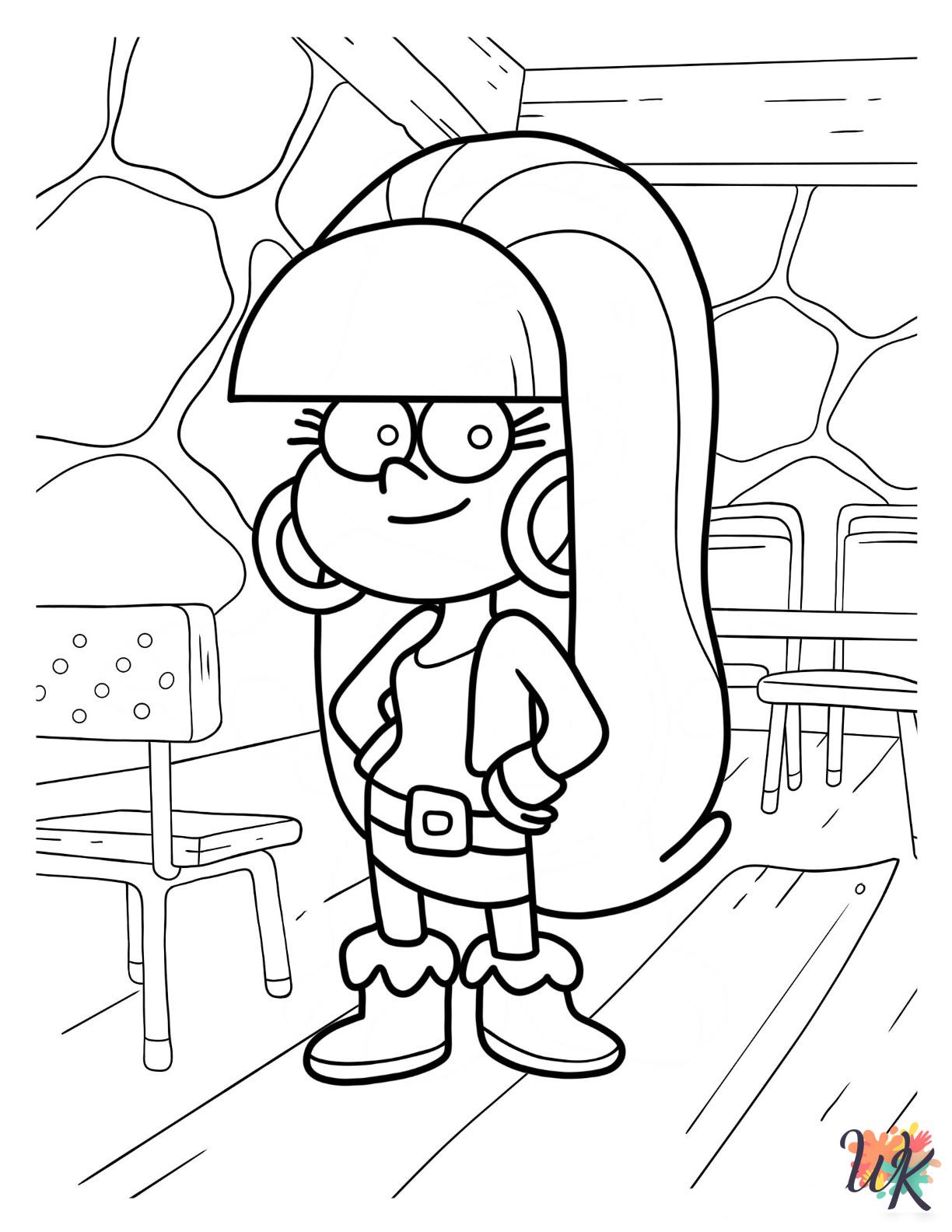 hard Gravity Falls coloring pages 1