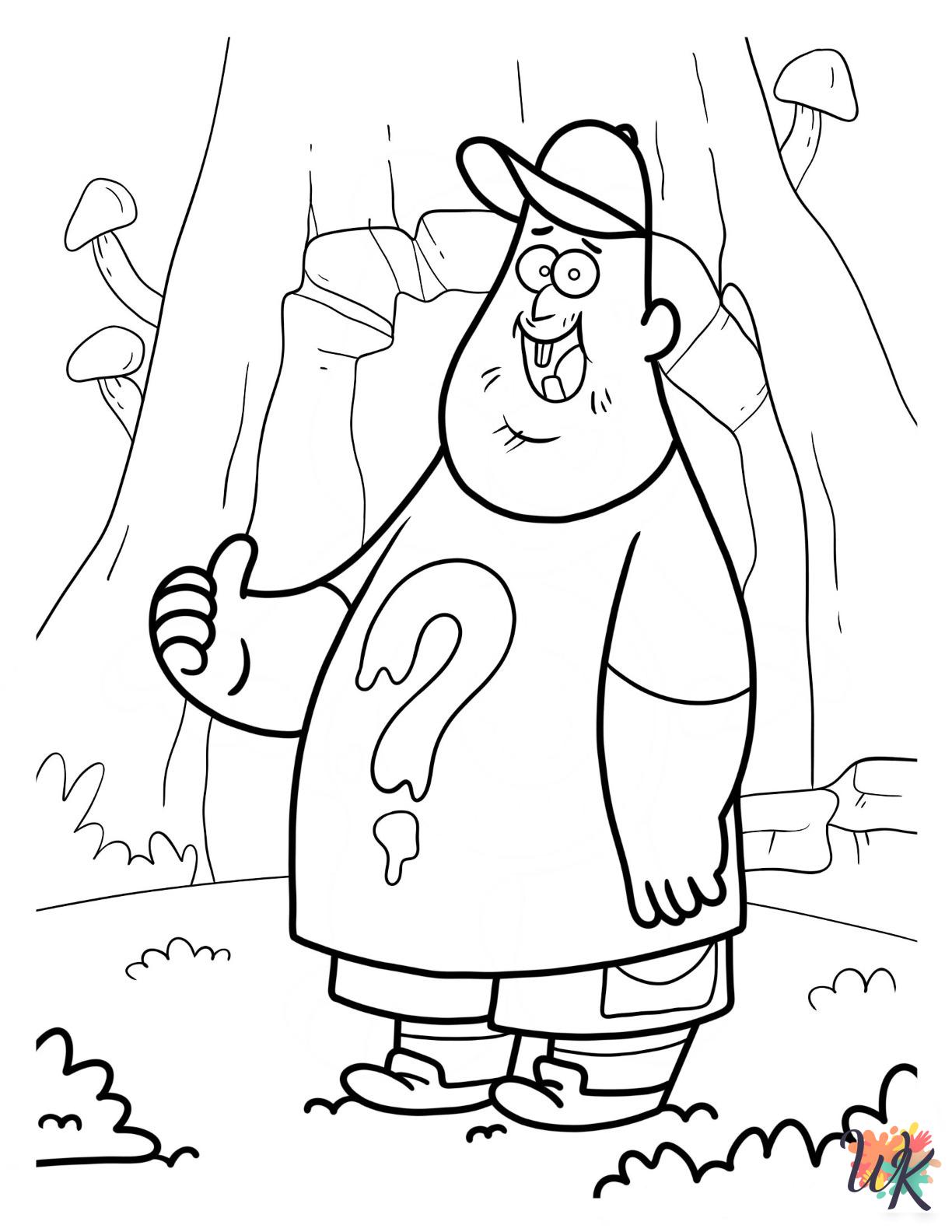 hard Gravity Falls coloring pages