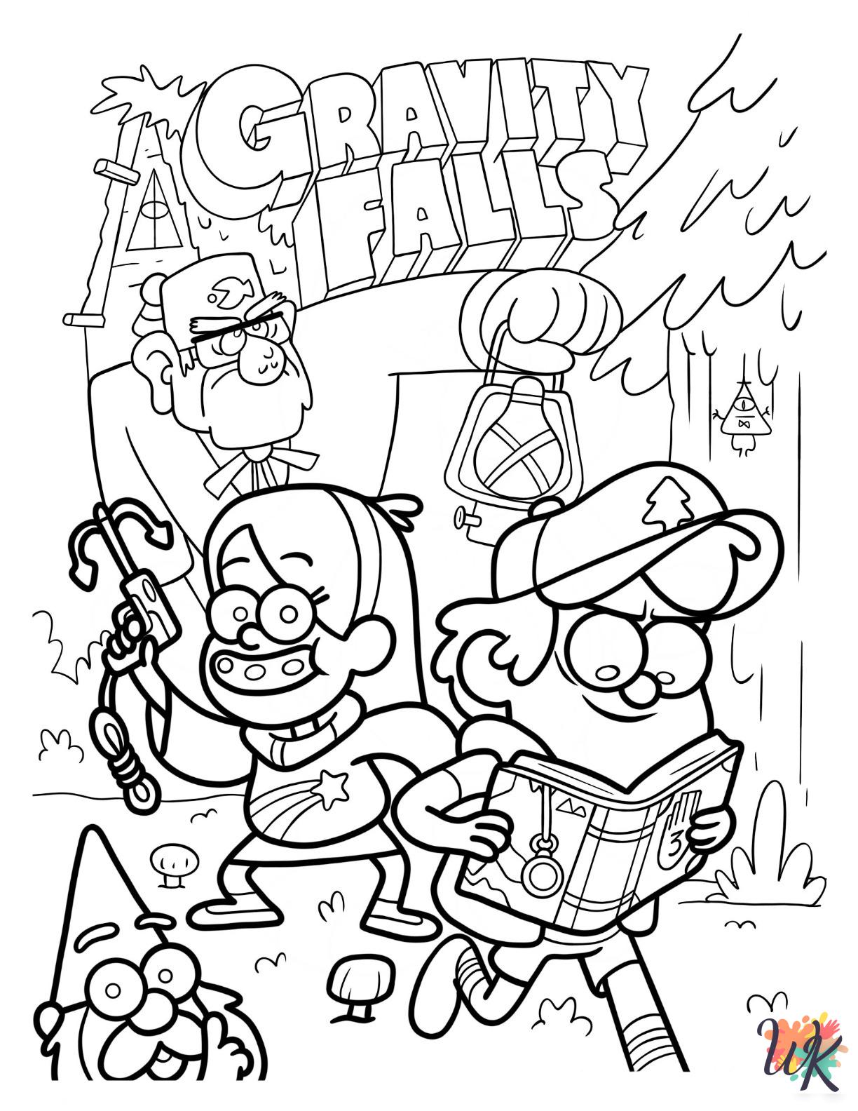 free Gravity Falls tree coloring pages