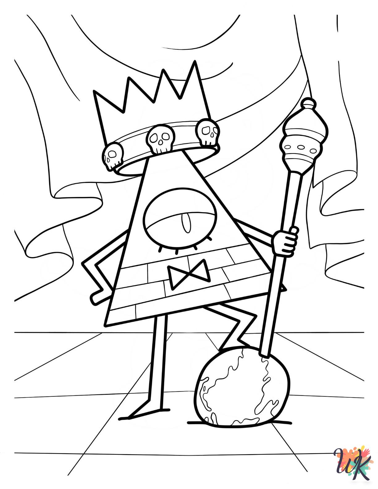 easy cute Gravity Falls coloring pages