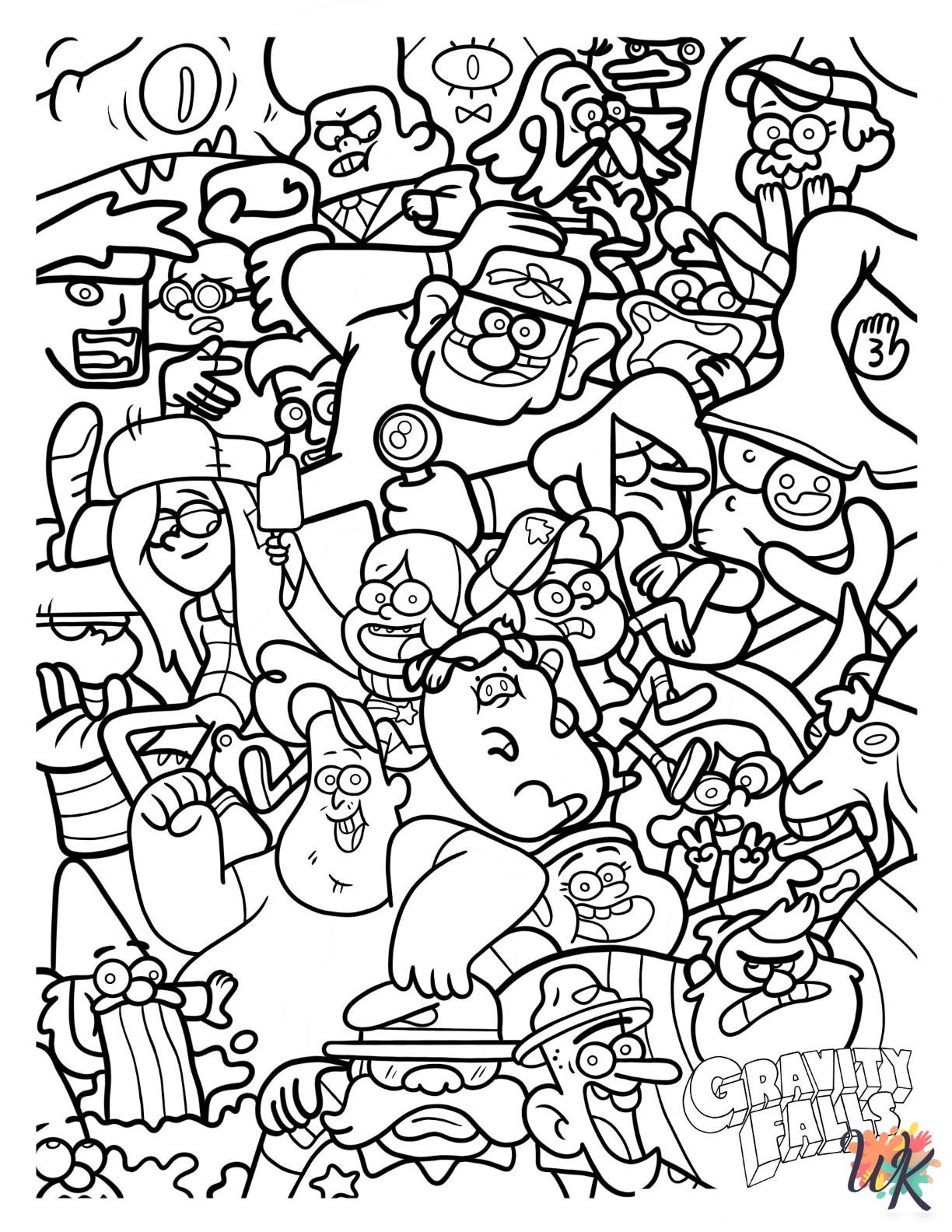 Gravity Falls coloring pages for kids