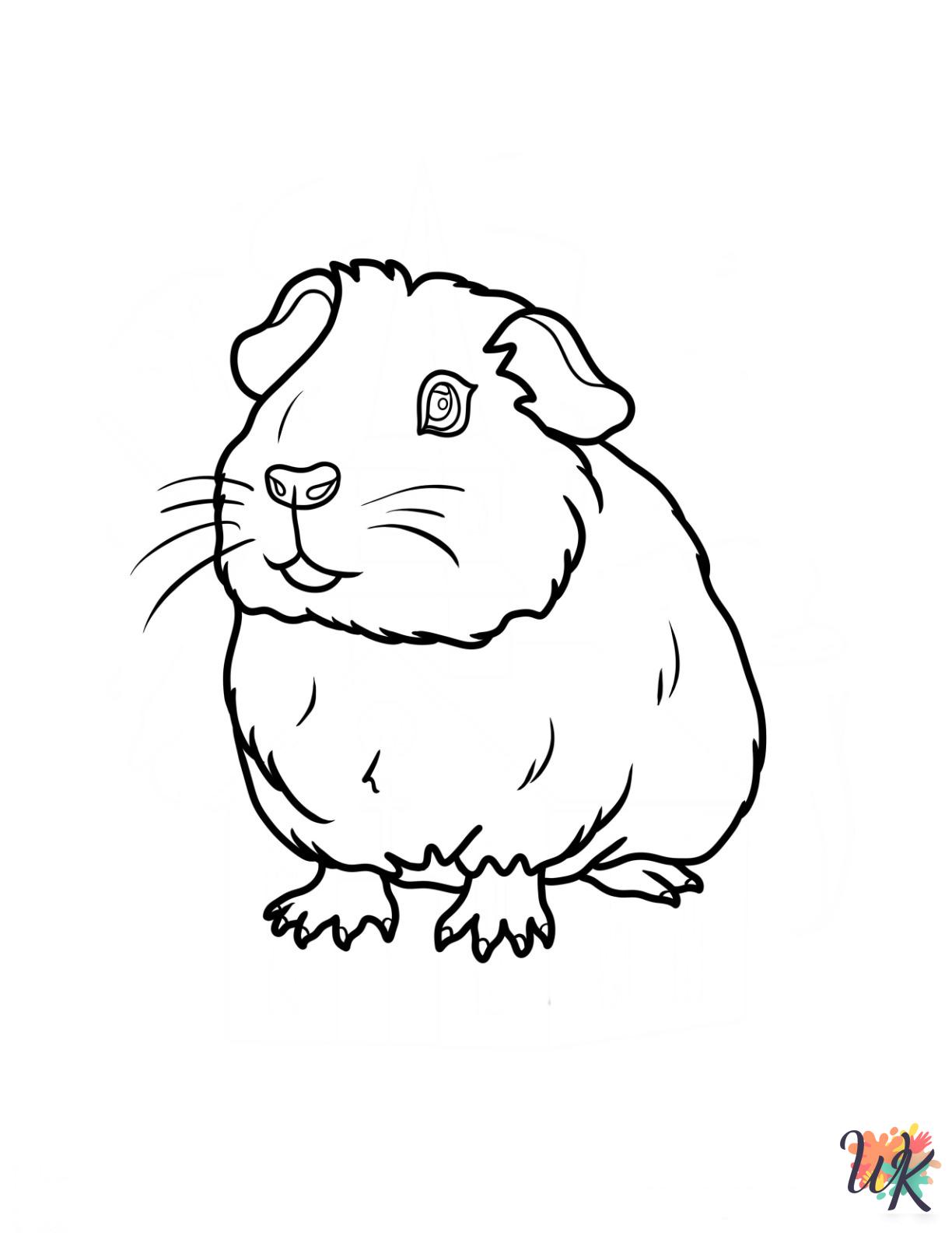 free Guinea Pig coloring pages pdf