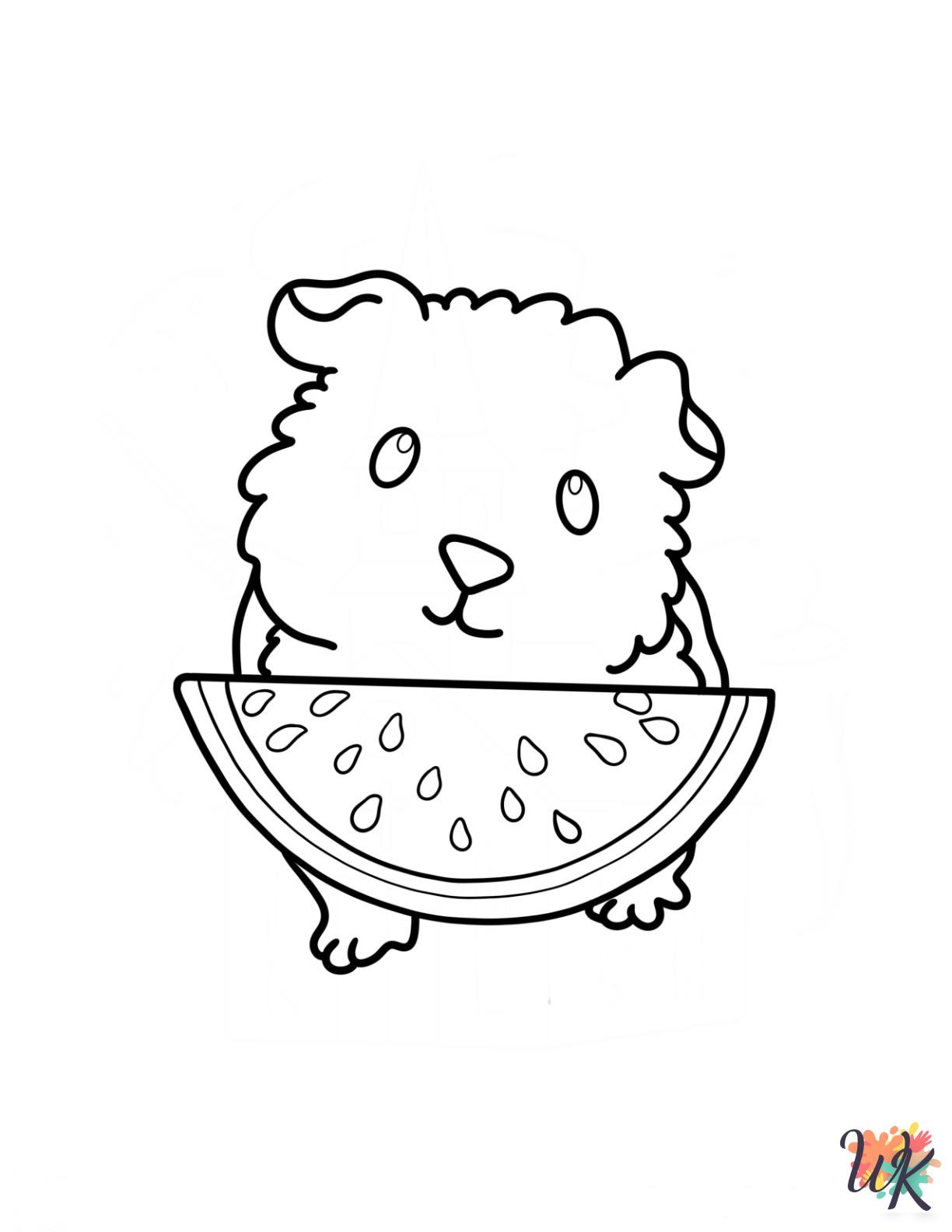 Guinea Pig themed coloring pages