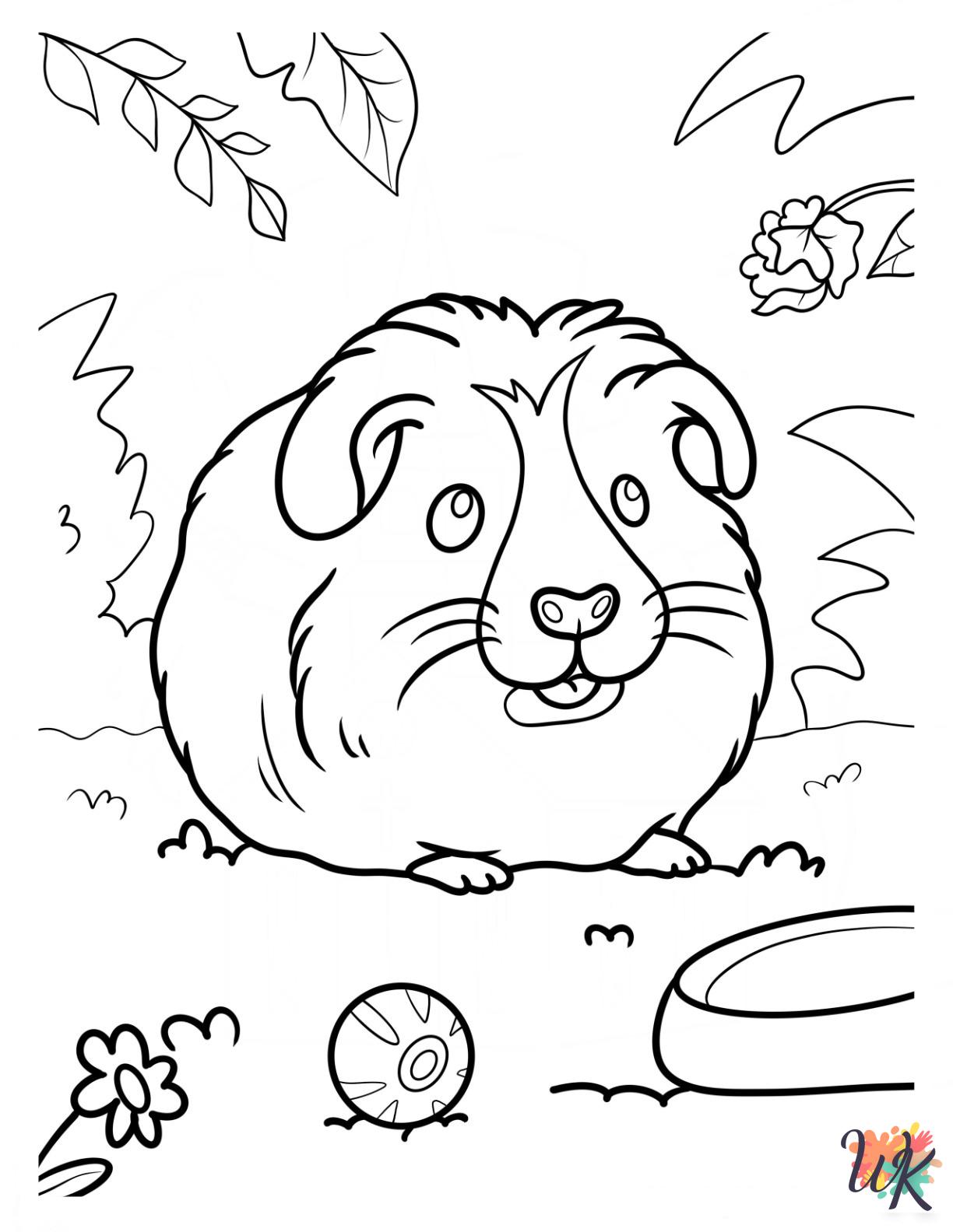 Guinea Pig ornaments coloring pages