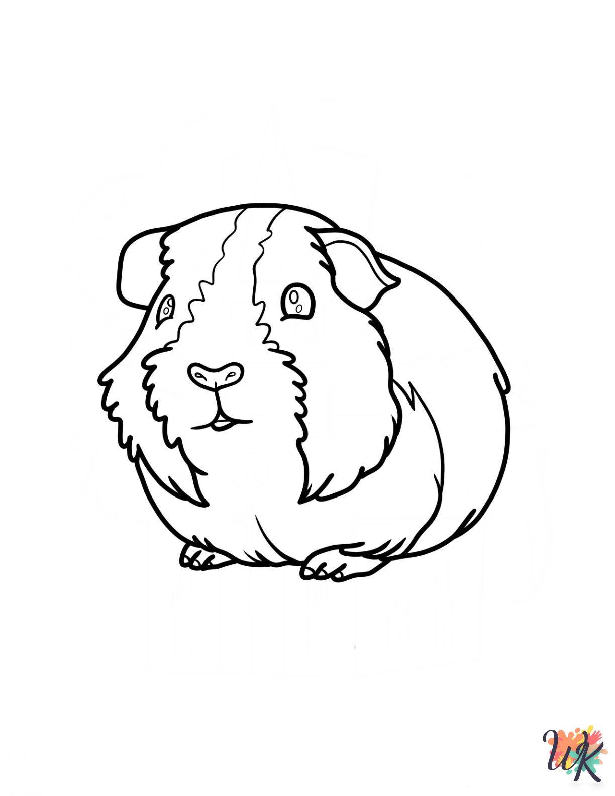coloring pages for kids Guinea Pig