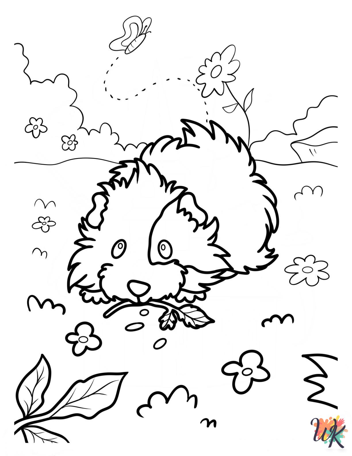 grinch cute Guinea Pig coloring pages