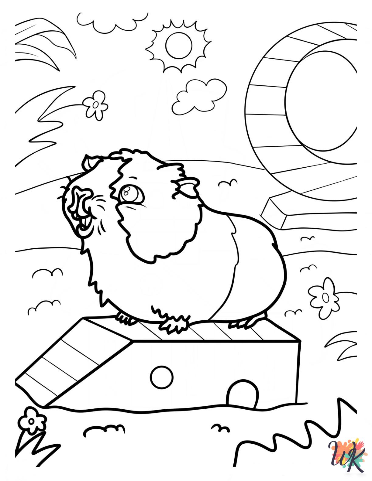hard Guinea Pig coloring pages