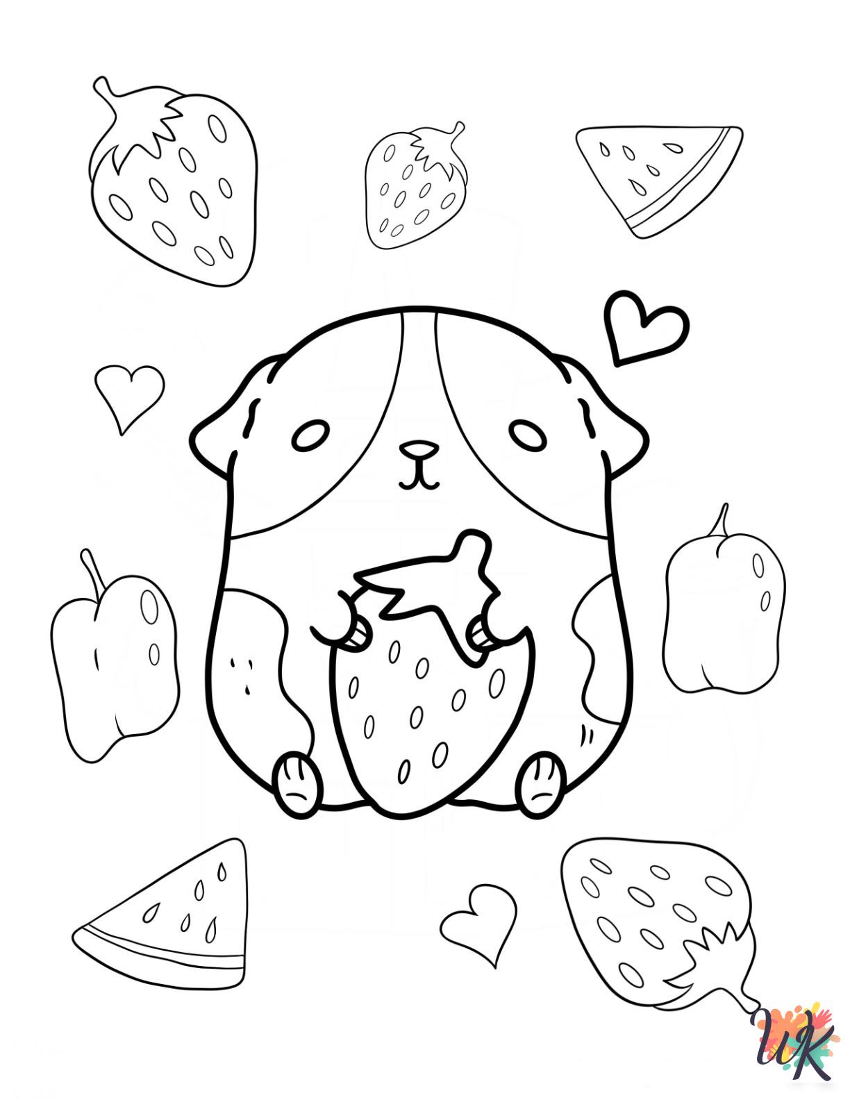 free Guinea Pig coloring pages for kids