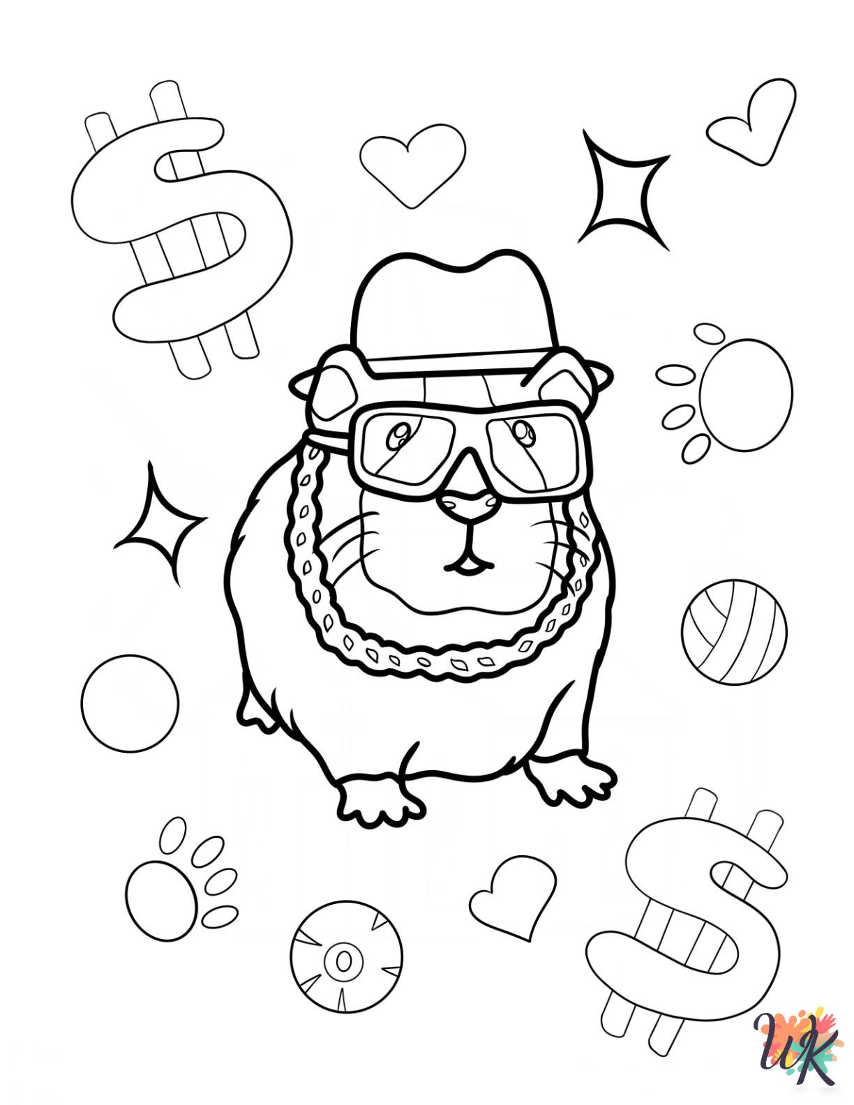 printable Guinea Pig coloring pages for adults