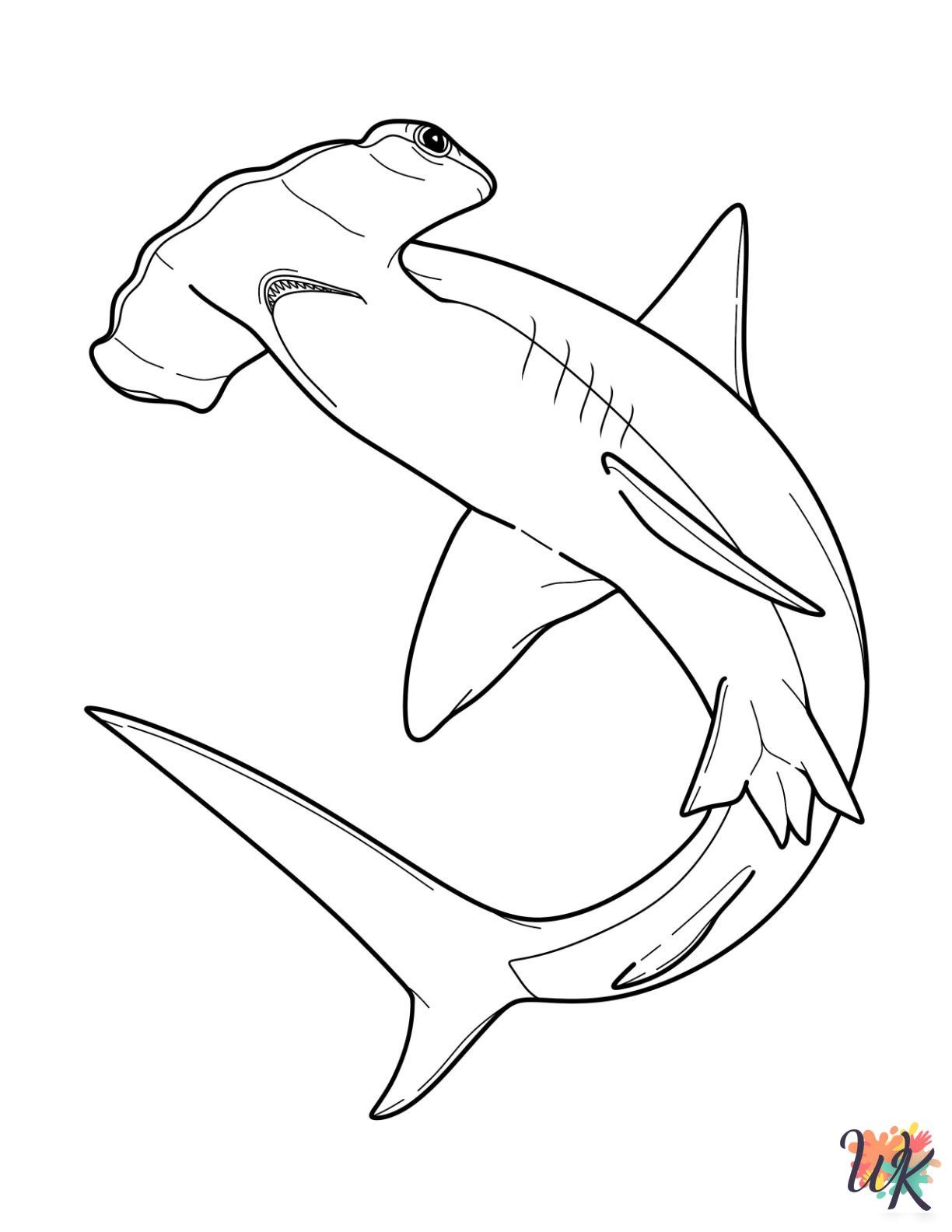 Hammerhead Shark ornament coloring pages