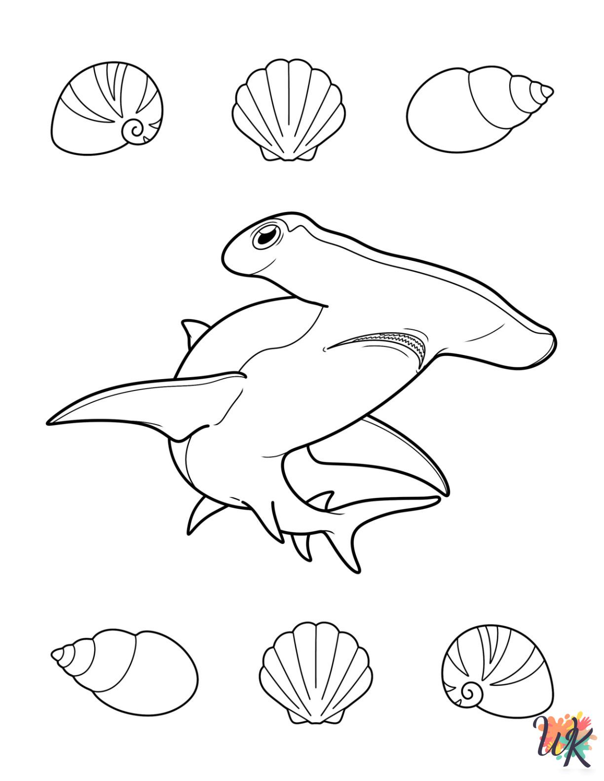 free Hammerhead Shark tree coloring pages
