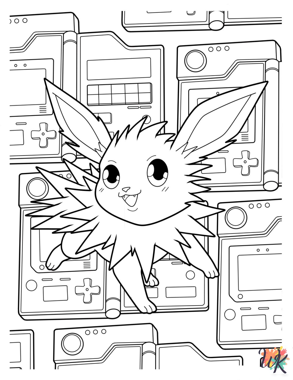 Jolteon free coloring pages