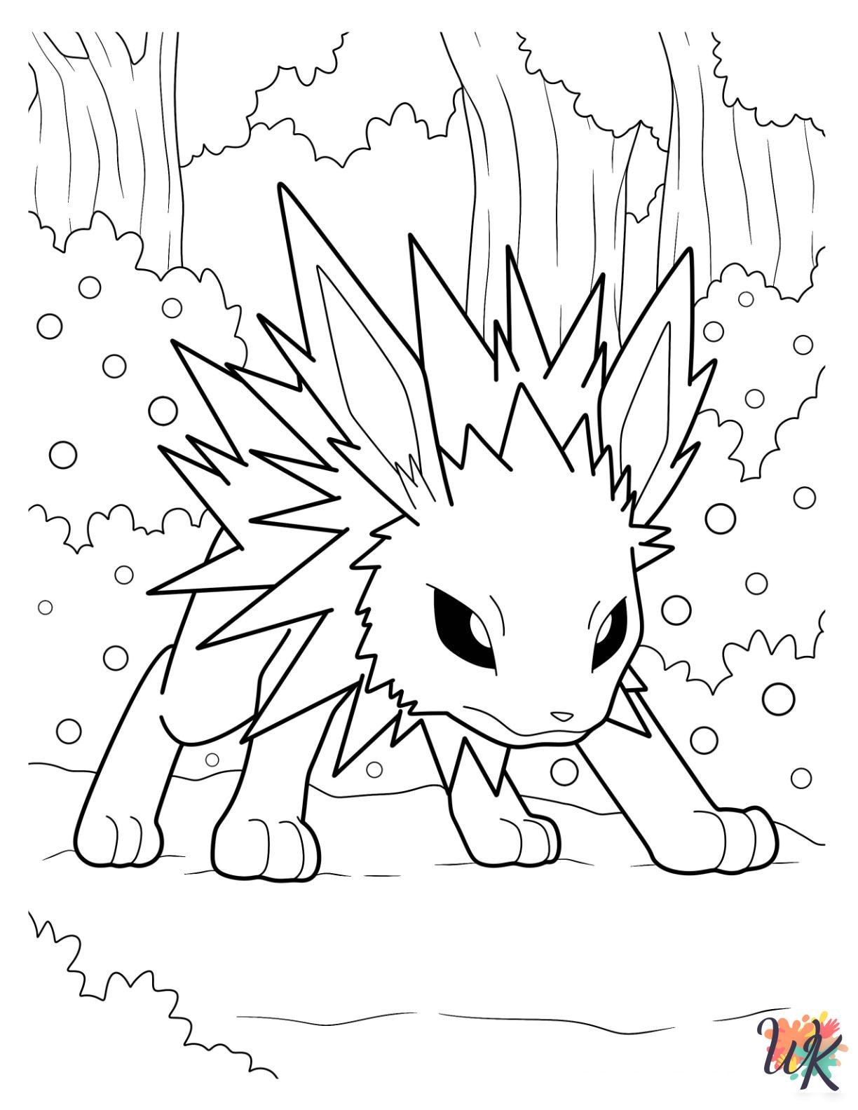 Jolteon adult coloring pages