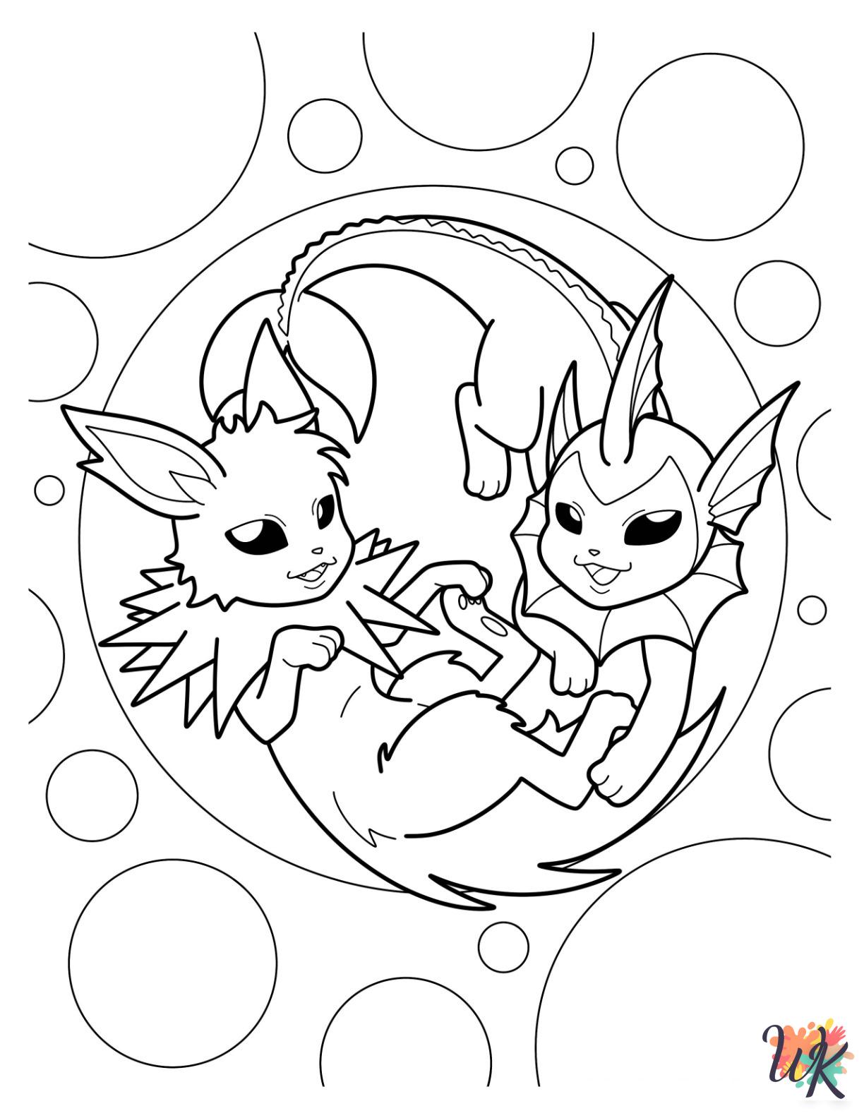 Jolteon coloring pages to print