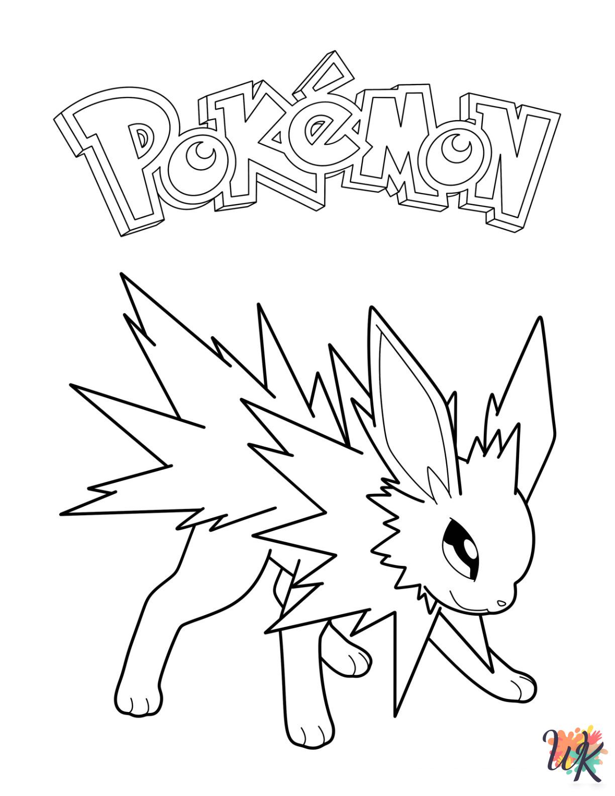 Jolteon cards coloring pages