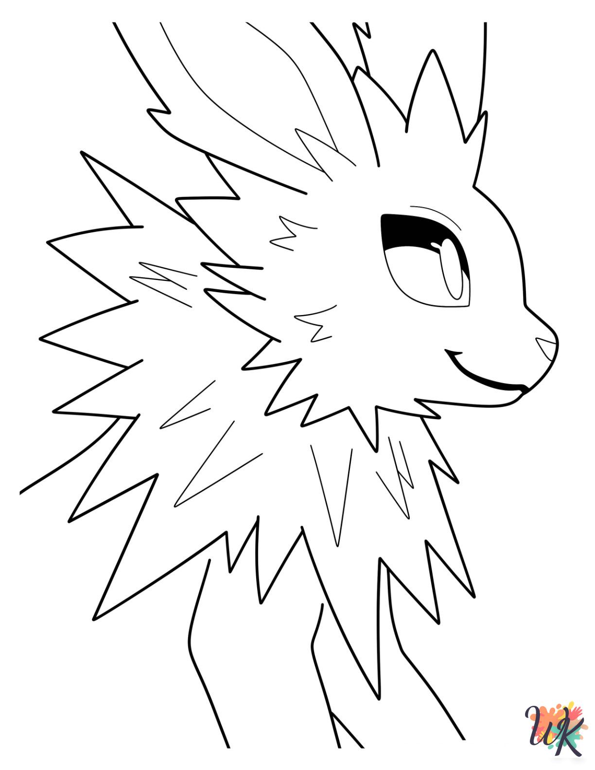 free coloring Jolteon pages 1