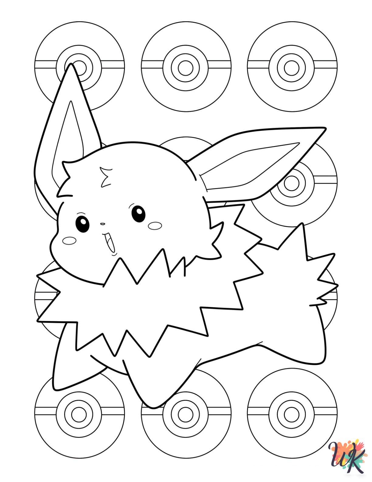 Jolteon coloring pages free printable