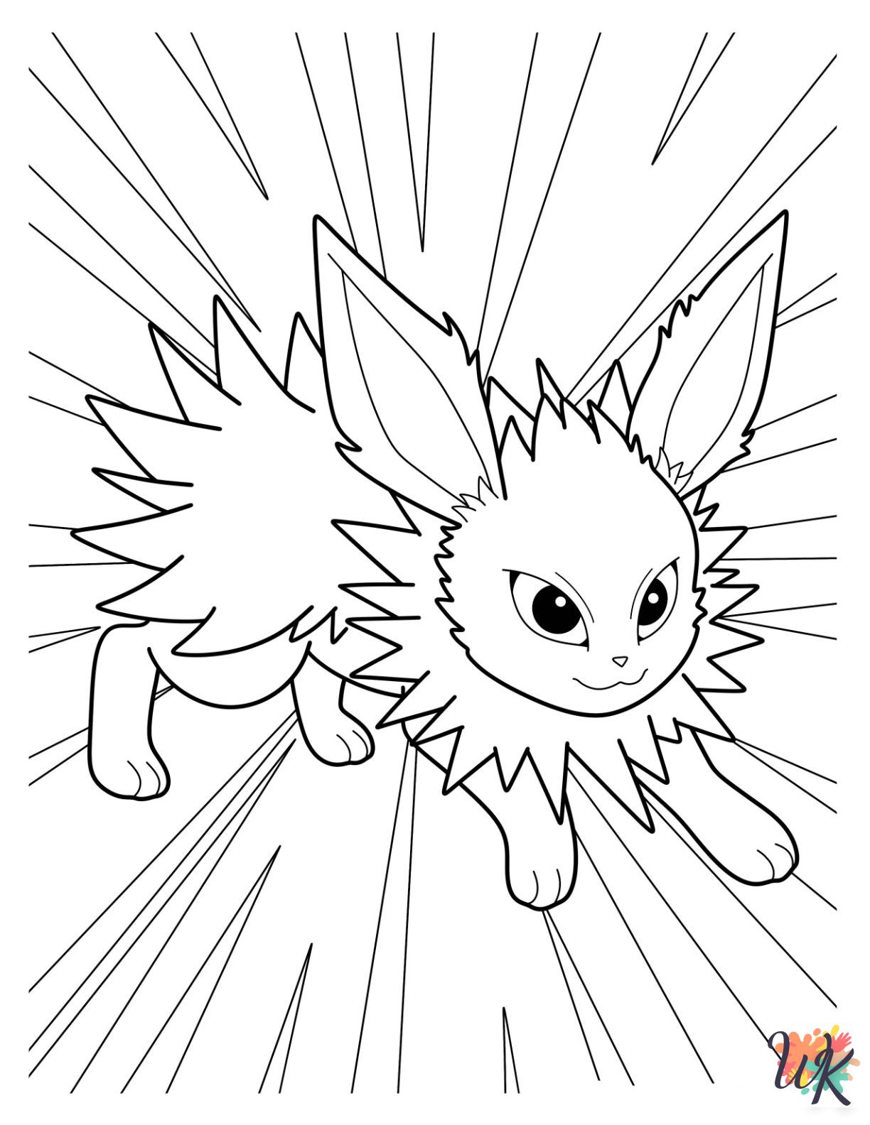 detailed Jolteon coloring pages