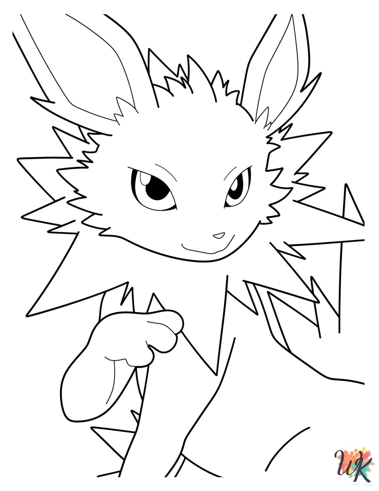 Jolteon coloring pages for adults pdf