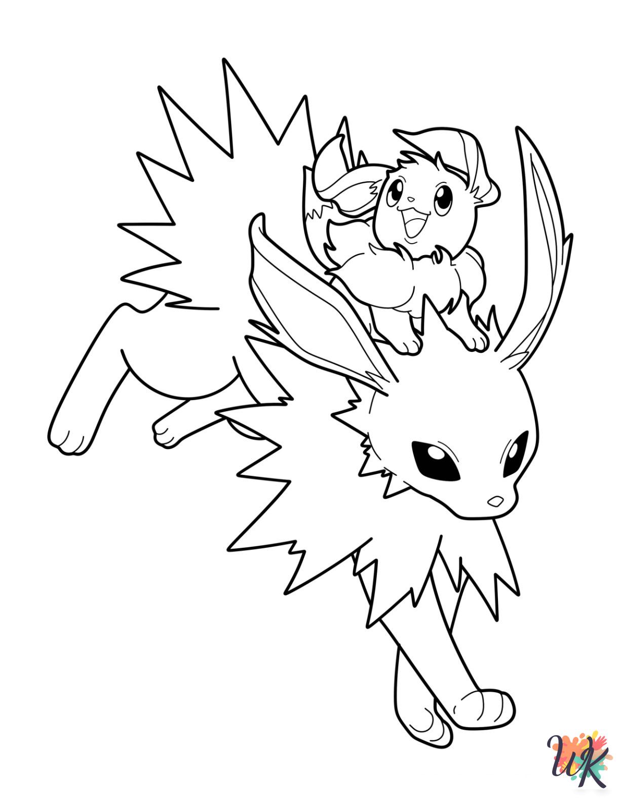 cute Jolteon coloring pages