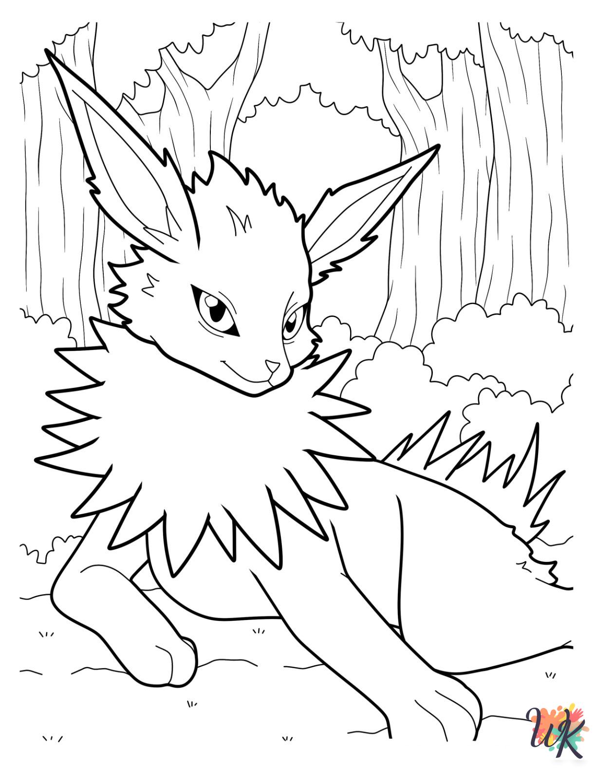detailed Jolteon coloring pages for adults