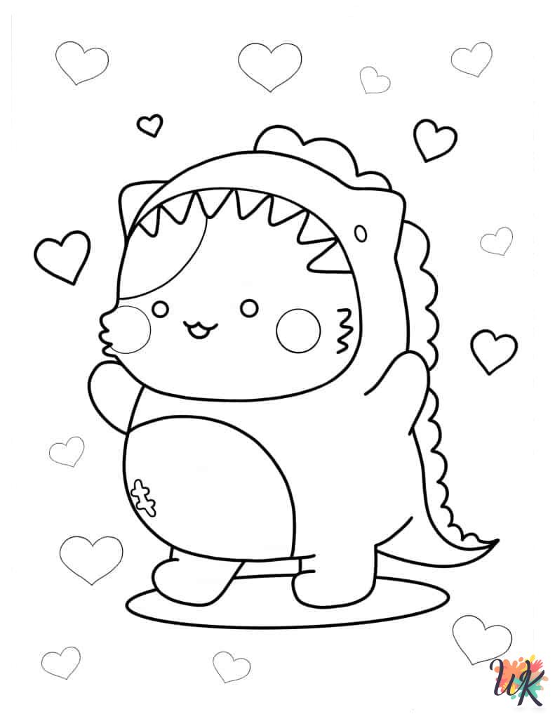 Kawaii coloring pages easy