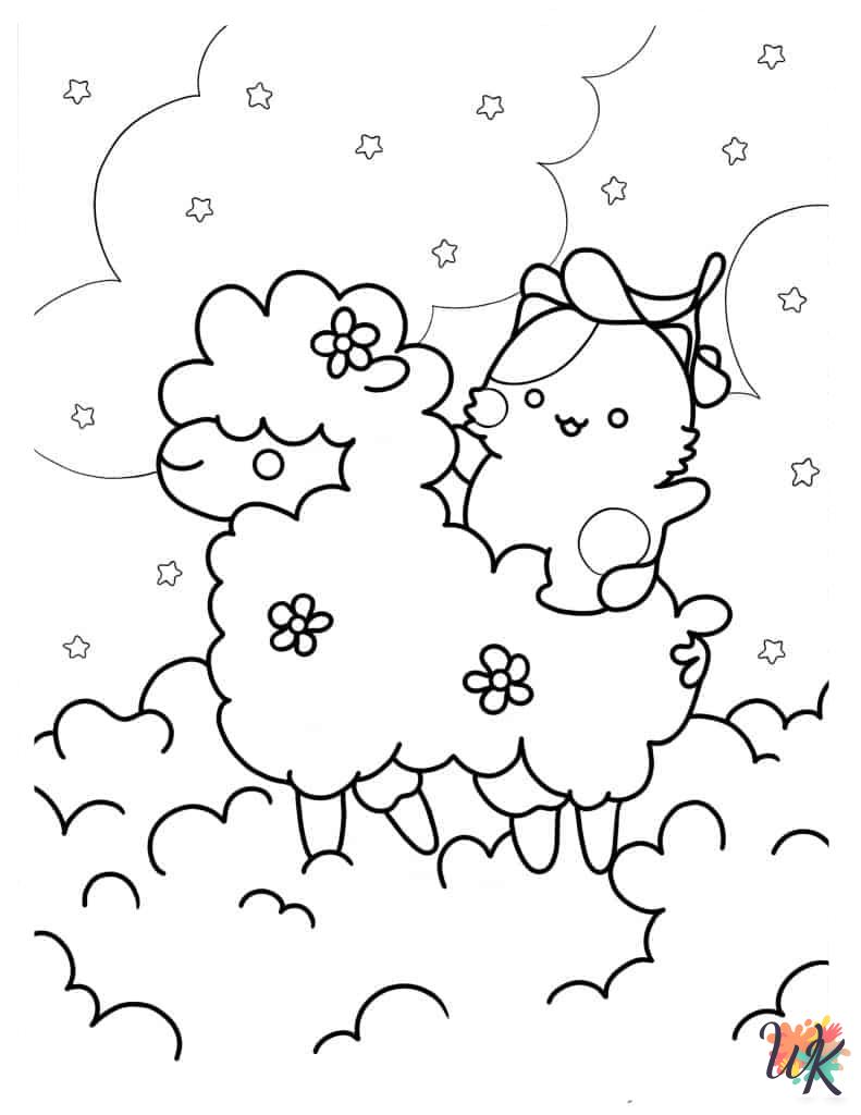 Kawaii cards coloring pages