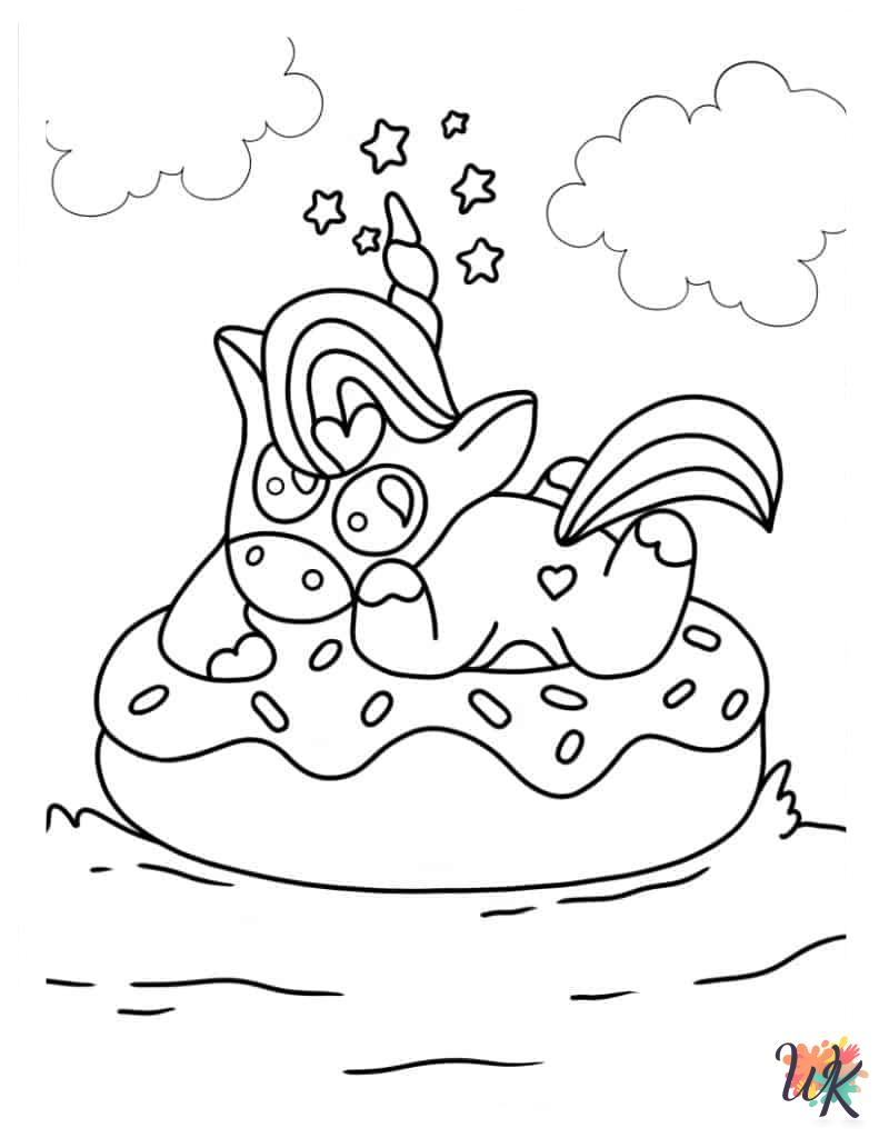 Kawaii coloring pages easy