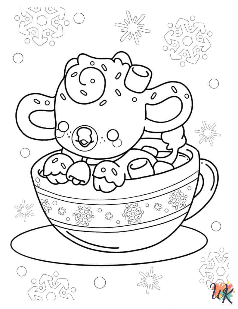 detailed Kawaii coloring pages for adults