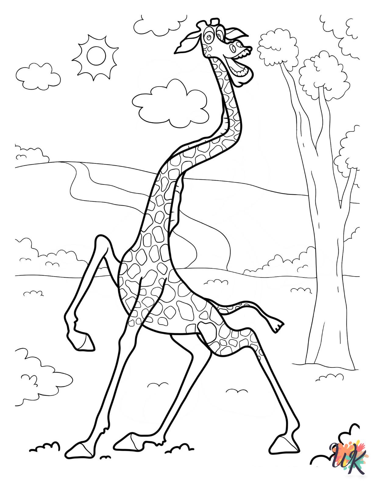 easy cute Madagascar coloring pages