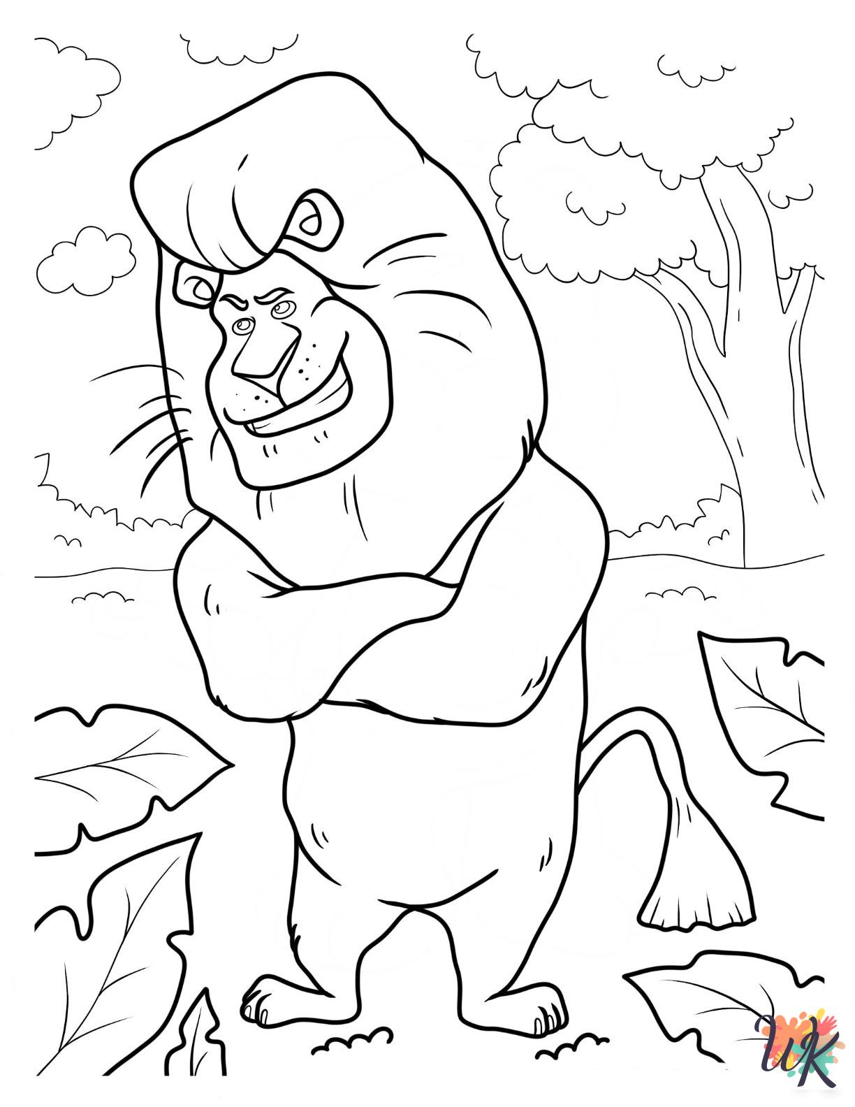 Madagascar adult coloring pages