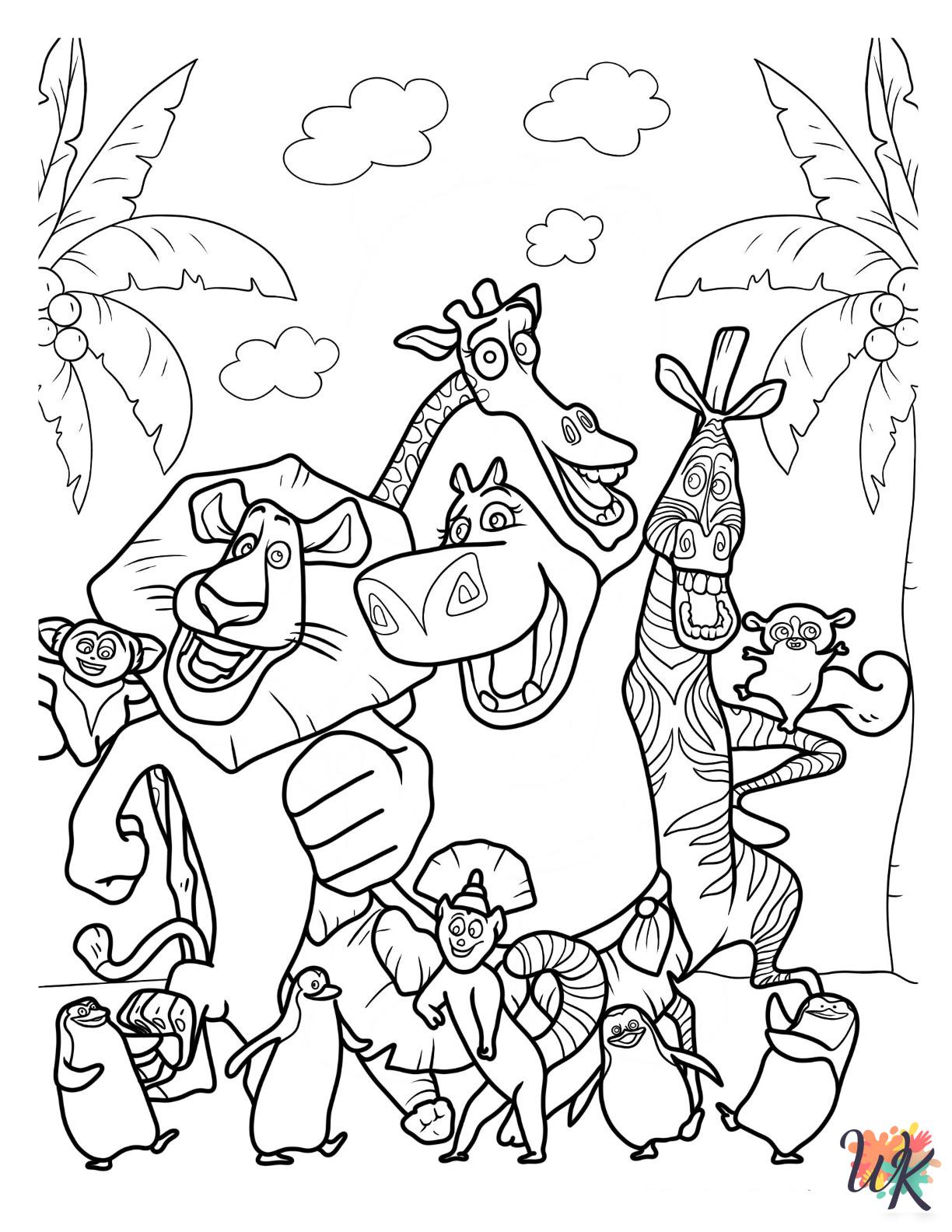 coloring pages for kids Madagascar