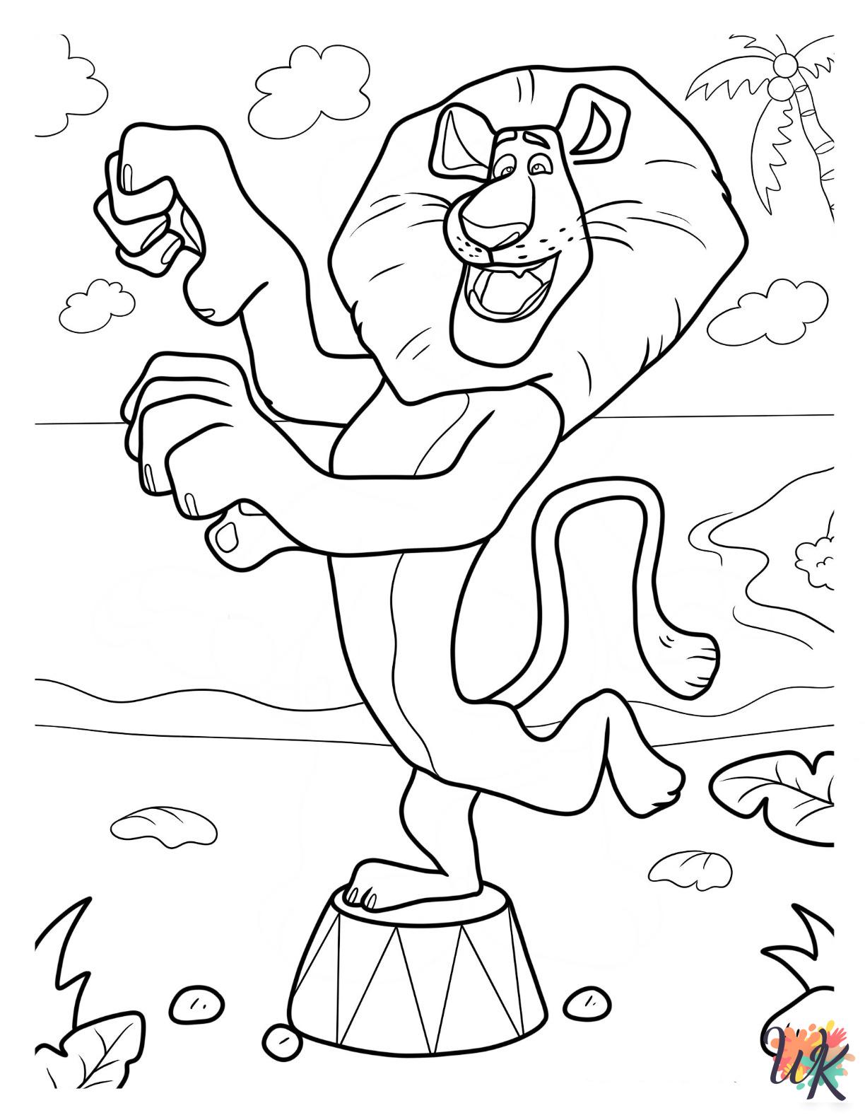 Madagascar free coloring pages 1