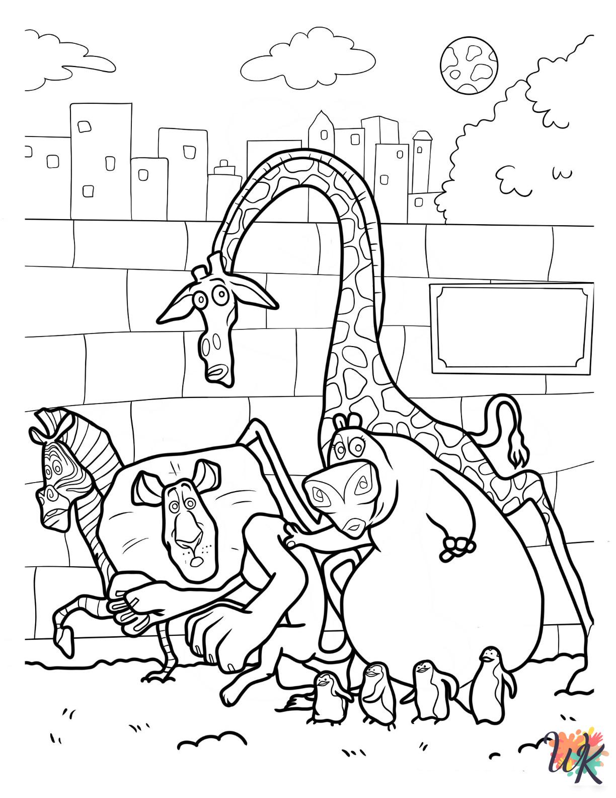 free printable Madagascar coloring pages