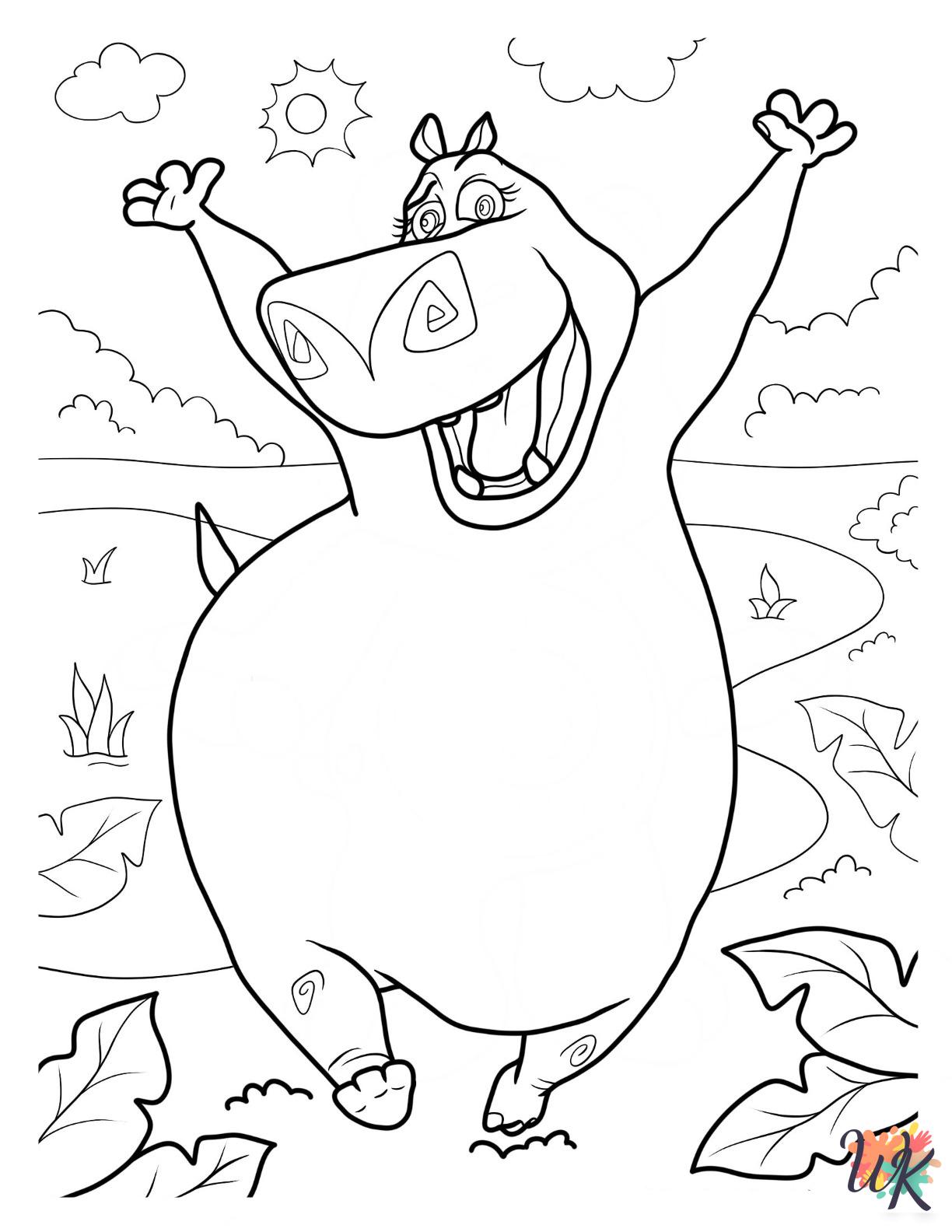 free printable Madagascar coloring pages for adults