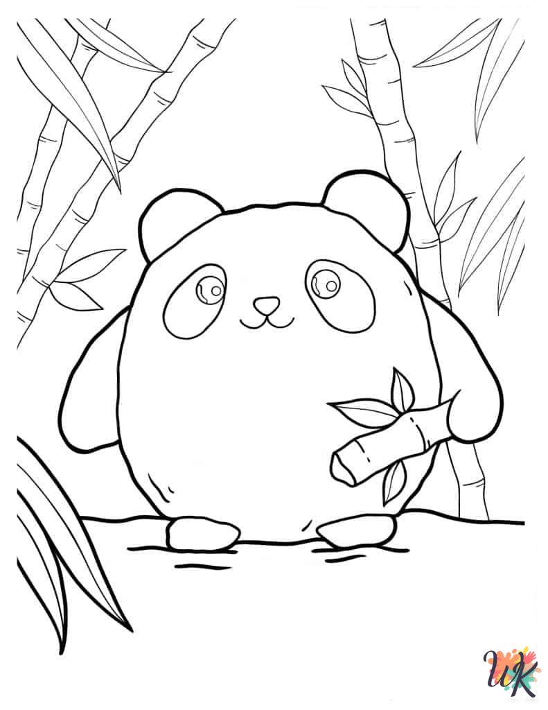 detailed Panda coloring pages